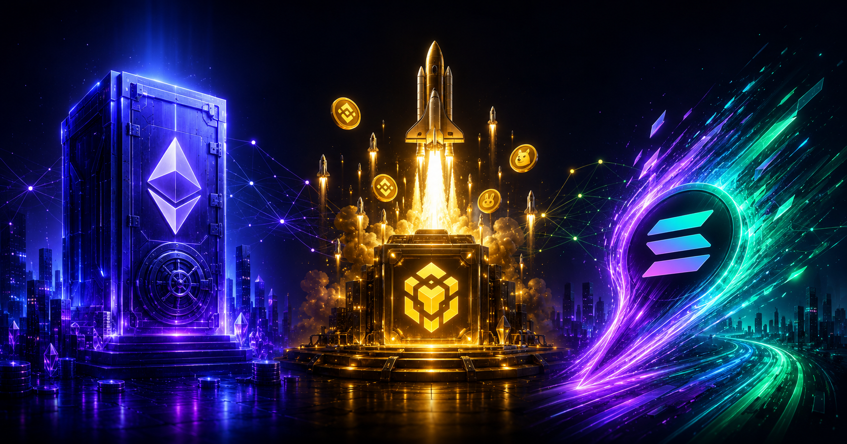 BNB vs ETH vs SOL in 2026: Where the Money, Memes, and Risk Actually Live